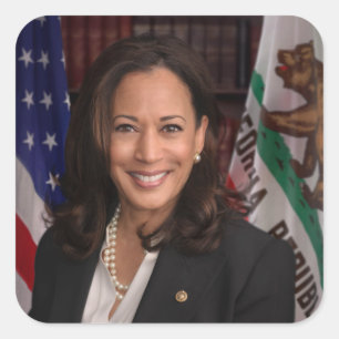Sticker Carré Kamala Harris Vice-président américain, Biden 2024