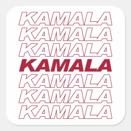 STICKER CARRÉ KAMALA KAMALA KAMALA (Devant)