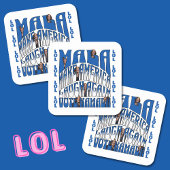 Sticker Carré Kamala riant