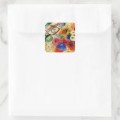 Sticker Carré Kandinsky - Lignes noires (Sac)