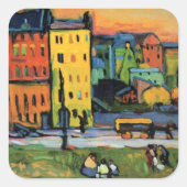 Sticker Carré Kandinsky - Maisons à Munich (Devant)