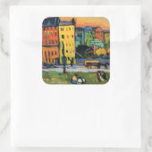 Sticker Carré Kandinsky - Maisons à Munich, (Sac)