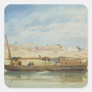 Sticker Carré Kanga sur le Nil à Louxor