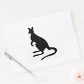 Sticker Carré Kangaroo Silhouette (Enveloppe)
