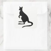 Sticker Carré Kangaroo Silhouette (Sac)