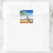 Sticker Carré Kangaroo sous le gumtree avec les baubles de Noël (Sac)