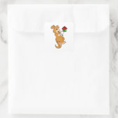 Sticker Carré Kangaroo with Flower (Sac)