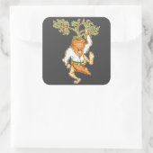 Sticker Carré Karate carrot arts martiaux (Sac)