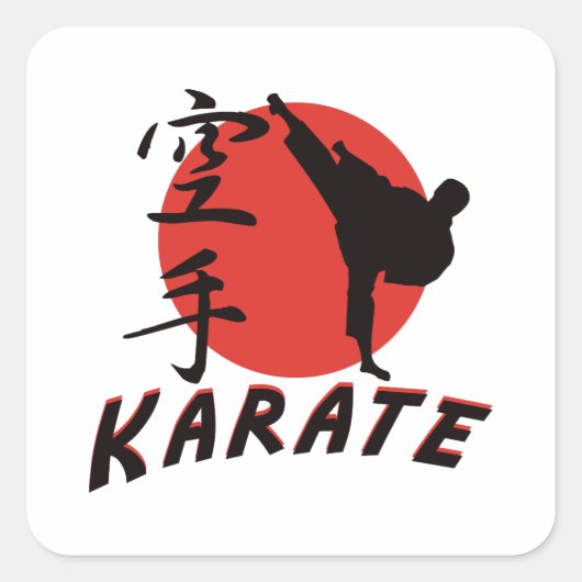 Sticker Carré Karate Karate (Devant)