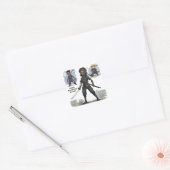 Sticker Carré Karate Ninja Boy's Birthday Bash (Enveloppe)