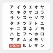 Sticker Carré Katakana (Devant)