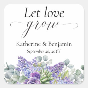 Sticker Carré Katherine Favor Mariage Succulent
