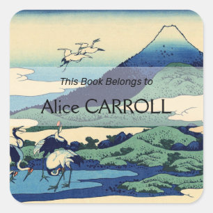 Sticker Carré Katsushika Hokusai - Umegawa dans la province de S