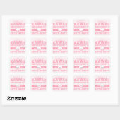 Sticker Carré Kawaii Cute Dept (Feuille)