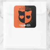 Sticker Carré Kawaii Déplaisant Cute Cat Spooktacular Halloween (Sac)
