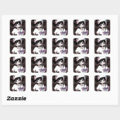 Sticker Carré Kawaii Fancy Birthday Girl (Feuille)