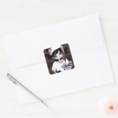 Sticker Carré Kawaii Fancy Birthday Girl (Enveloppe)