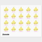 Sticker Carré Kawaii Pear Couple Parfait Paire Funny Pun (Feuille)