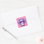 Sticker Carré Kawaii Pixel Pal (Enveloppe)