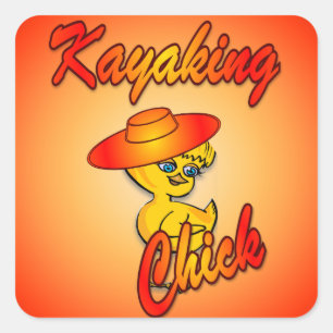 Sticker Carré Kayak Chick #5