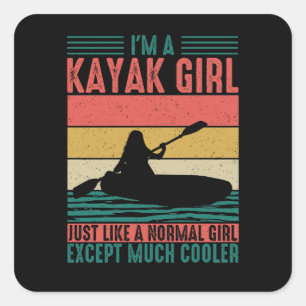 Sticker Carré Kayak fille mais Glacière