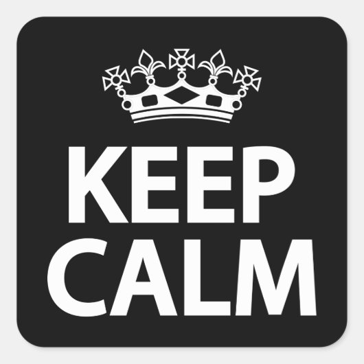 Sticker Carré Keep calm (Devant)