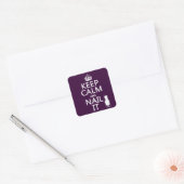 Sticker Carré Keep Calm and Nail It (Nail polish) (Enveloppe)