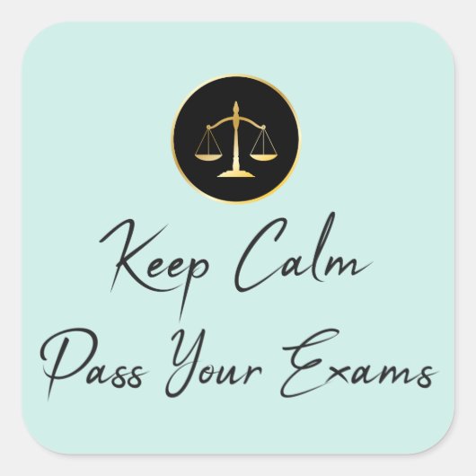 Sticker Carré Keep calm. Passer vos examens (Devant)