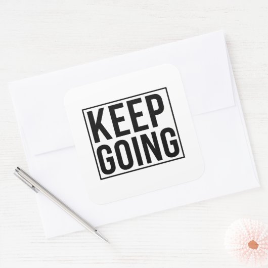 Sticker Carré Keep Going (Enveloppe)