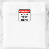 Sticker Carré KEEP OUT SIGN, template, squared version (Sac)