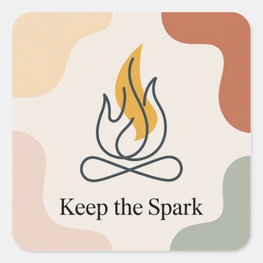 Sticker Carré Keep The Spark (Devant)