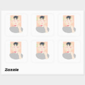 Sticker Carré Kenma Kozume (Feuille)