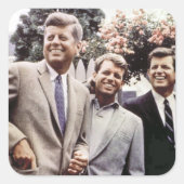 Sticker Carré Kennedy Brothers, président John, Robert & Ted (Devant)