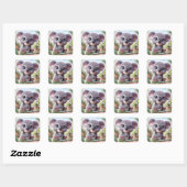 Sticker Carré 'Kenny' (Feuille)