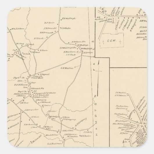 Sticker Carré Kensington, Rockingham Co (Devant)