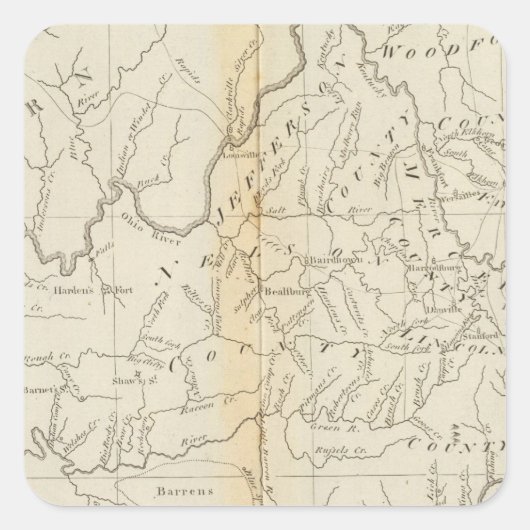 Sticker Carré Kentucky 4 (Devant)