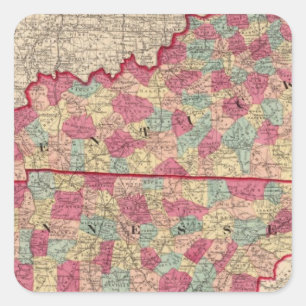 Sticker Carré Kentucky et Tennessee 2
