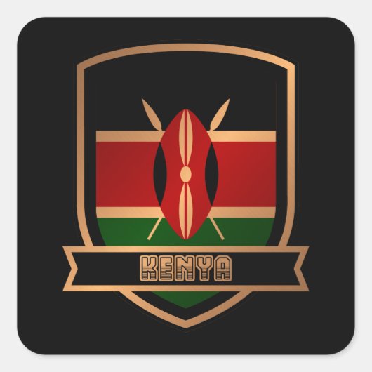 Sticker Carré Kenya (Devant)