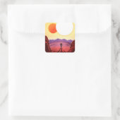 Sticker Carré Kepler Space Voyage Destination Planète Aventure (Sac)