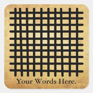 Sticker Carré KETE PA | Adinkra Symbole d'un bon mariage