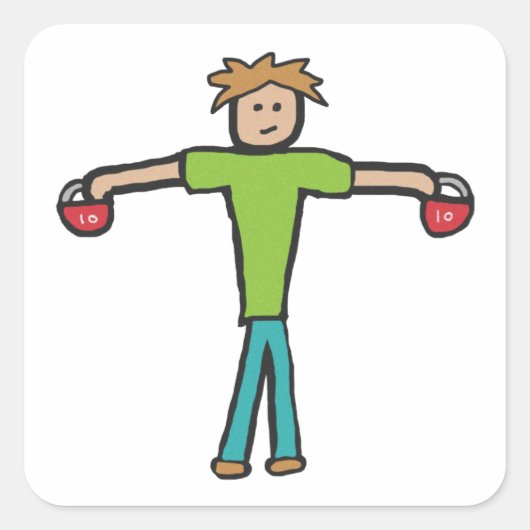 Sticker Carré Kettlebell (Devant)