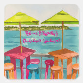 Sticker Carré Key West Vibes Week-end de Fille (Devant)