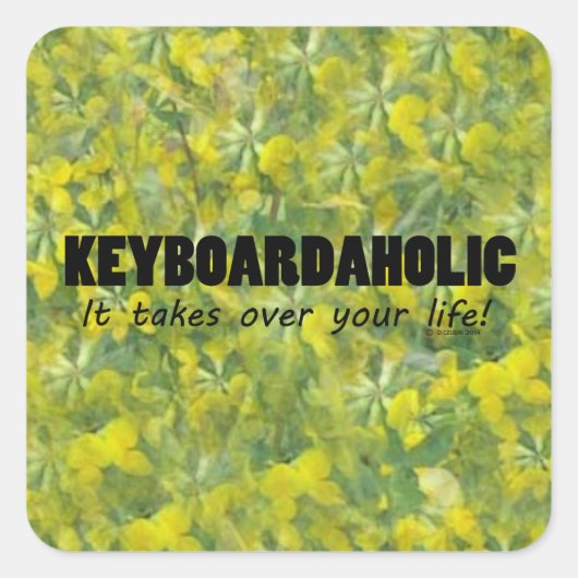Sticker Carré Keyboardaholic (Devant)