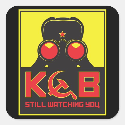 STICKER CARRÉ KGB (Devant)