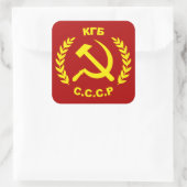 Sticker Carré KGB CCCP marteau et faucille (Sac)