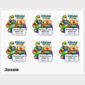 Sticker Carré Kid's First Bowling Strike | Personalized (Feuille)