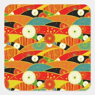 Sticker Carré Kiku et Ougi