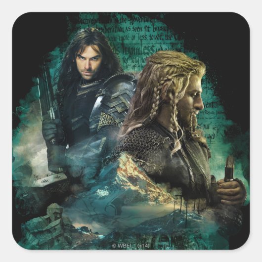Sticker Carré Kili & Fili sur Erebor (Devant)