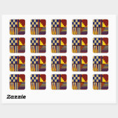 Sticker Carré Kilim Prayer Conception du tapis (Feuille)