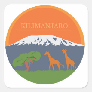 Sticker Carré Kilimanjaro